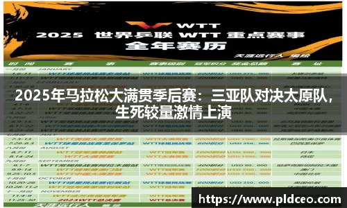 2025年马拉松大满贯季后赛：三亚队对决太原队，生死较量激情上演